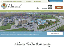 Tablet Screenshot of parkwoodmh.com